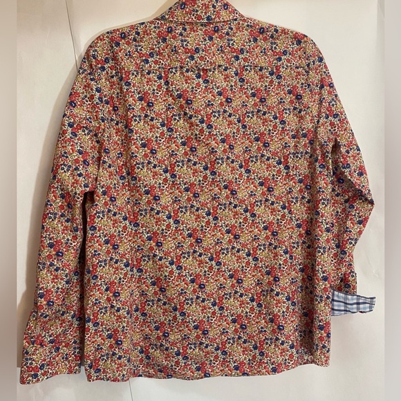 Orvis Women's Size 12 Floral Button Up Long Sleeve Shirt Wrinkle Resistant - Picture 4 of 8